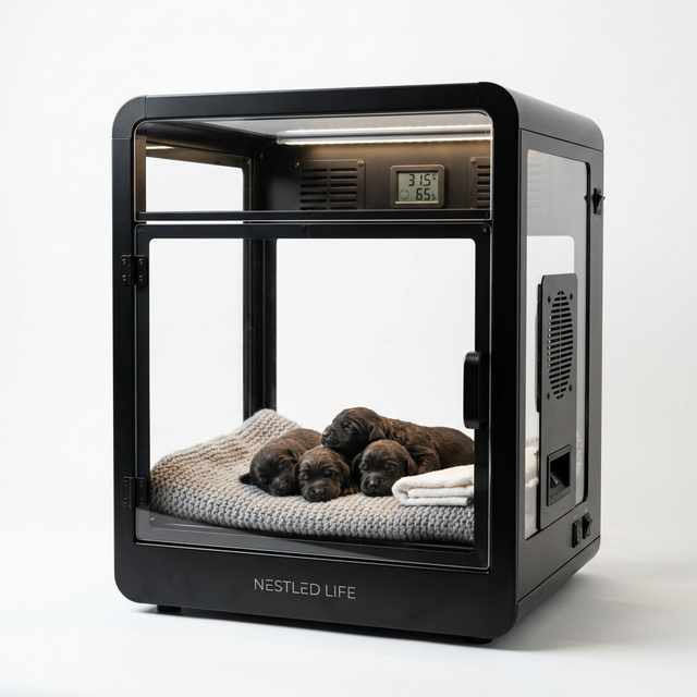 24x18 Black Clear Puppy Safe Incubator
